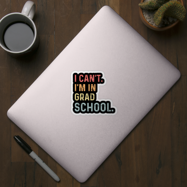 Vintage Retro College Graduation Funny Graduate School by Printopedy